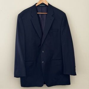 Lauren Ralph Lauren Men’s Navy Blue 100% Wool Suit Blazer Size 44L